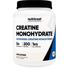 Nutricost Creatine Monohydrate Micronized Powder (1 KG) - Pure Creatine Monohydrate