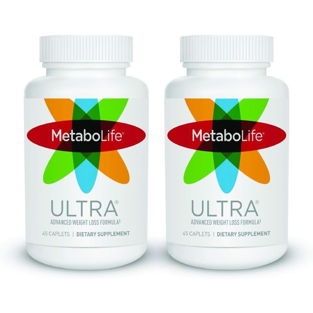 Twinlab MetaboLife Ultra - Dietary Supplement - Hunger Supplement for Women & Men - 800 mg, 45 Caplets - 2 Pack