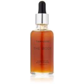 Tan-Luxe The Body Illuminating Self-Tan Drops, Customizable Self Tanning Serum, Natural Glow, Mix With Lotion, Vegan, Cruelty-Free, Streak-Free, 1.69 fl. oz/50 ml Bottle (Light/Medium)