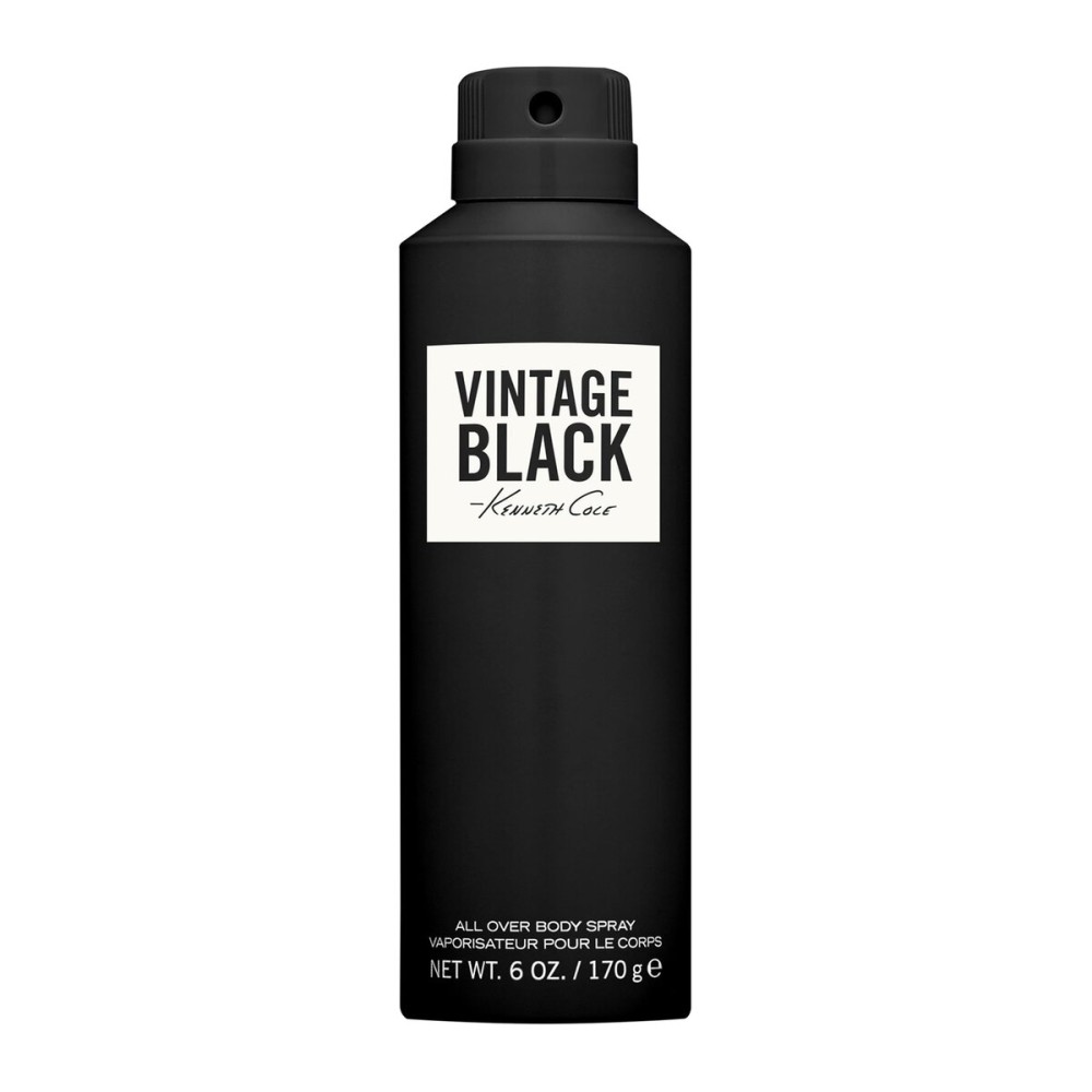 Kenneth Cole Vintage Black Body Spray for Men, 6.0 Fl. Oz.