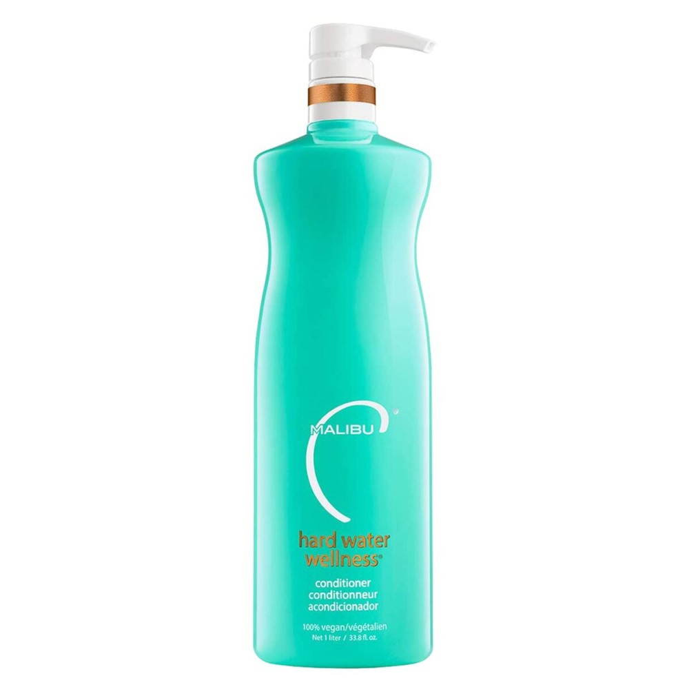 Malibu C Hard Water Wellness Shampoo - Hydrating, Sulfate-Free Hair Care for Hard Water - Removes Minerals and Buildup (33.8 oz)
