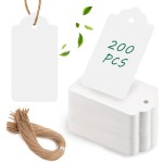 SallyFashion 200PCS Gift Tags, 2.81.7 Inch Hang Tags with String for Presents DIY Weddings Bridal and Baby Showers Birthdays