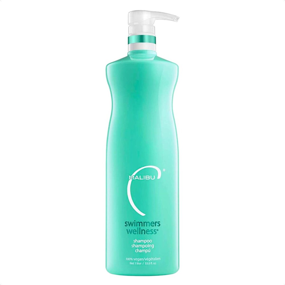 Malibu C Swimmers Wellness Clarifying Shampoo for Chlorine & Hair Build Up - Adults & Kids Swim Shampoo to Help Protect Against Pool Element Damage, Retain Moisture, Restore Shine & Texture (33.8oz)