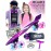 SKITCH Complete Skate Board for Kids 8-12 4-6-8-10 6-12 Year Old Beginner Girls Children Gift Set 22 Inch Penny Board Mini Cruiser Bearing Pink Skateboards Backpack Skate Tool (Purple Galaxy LED+)