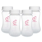 Nenesupply 9oz 4 Count Wide Neck Mouth Breastmilk Storage Bottle Breast Pump Bottles Use for Pumping with Spectra S1 S2 9 Plus Breast Pumps. Replace Spectra Bottles for Pumping Breastmilk Collection