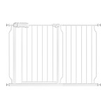 Fairy Baby Easy Step Safety Gates for Doorways Extra Wide Pet Gate for Dogs, 43.5 Inch to 48 Inch with Pressure Mounted Extention Kit, White
