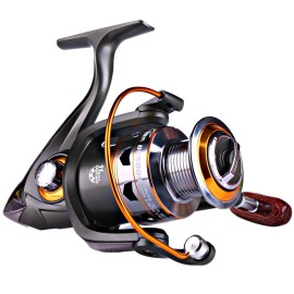 Sougayilang Spinning Fishing Reels Smooth 11BB for Inshore Boat Rock Freshwater Saltwater Fishing-DK5000