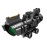 UUQ Prism 4x32 Red/Green/Blue Triple Illuminated Rapid Range Reticle Rifle Scope W/Top Fiber Optic Sight and Weaver Slots (BDC Reticle)