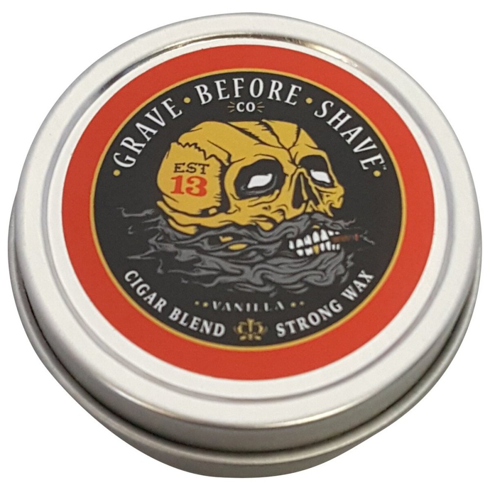 Fisticuffs Cigar Blend Strong Hold Mustache Wax 1 OZ. Tin