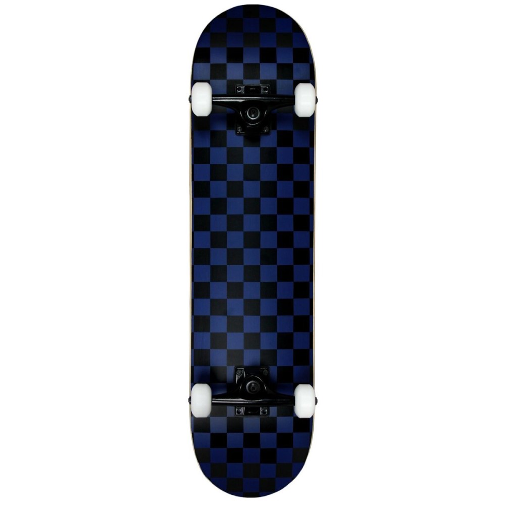 Krown KRRC-57 Rookie Checker Skateboard, Black/Blue, 7.75