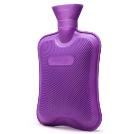 HomeTop Premium Classic Rubber Hot Water Bottle (Purple)