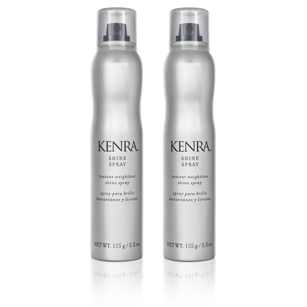 Kenra Professional Shine Spray | Instant Weightless Shine Hairspray | Tames Frizz & Flyaways | Enhances Color Vibrancy | Lightweight, No Hold | All Hair Types | 5.5 oz (2-Pack)