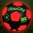 GlowCity Light Up LED Soccer Ball for Kids - Size 3, Black/Red