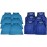 BlueDot Trading Adult Sports Pinnie Scrimmage Training Vest, Combo Light Blue/Blue, 12 Pack