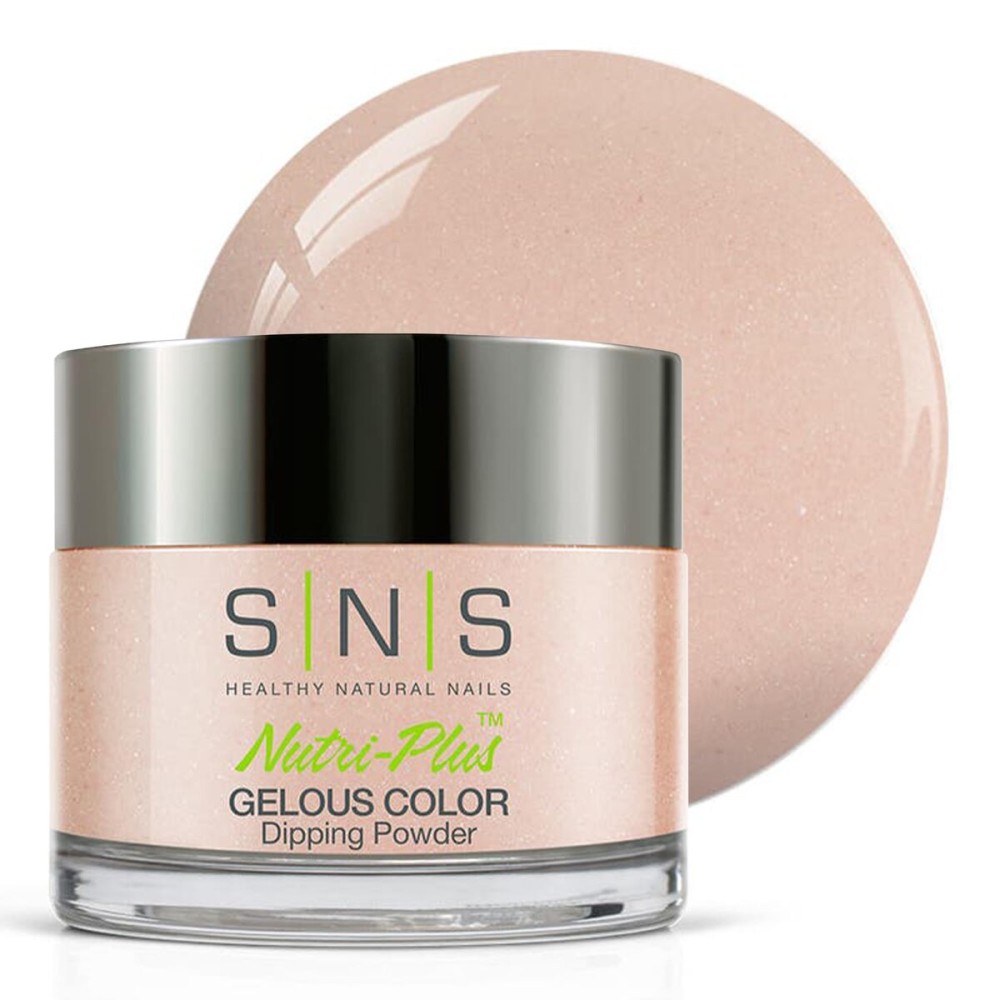 SNS Nail Dip Powder, Gelous Color Dipping Powder - Sweet Dreams (Natural, Nudes, Peach/Pastel, Shimmer) - Long-Lasting Dip Nail Color Lasts 14 Days - Low-Odor & No UV Lamp Required - 1oz