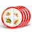Health Beet MyPlate Portion Control Plate - 4 Divided Sections for Fruit Grains Veggies Proteins - Dishwasher & Microwave Safe Sectioned Plates for Health Education (Set of 4)