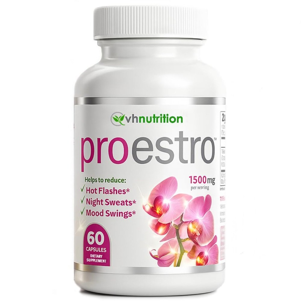 VH Nutrition PROESTRO | Estrogen Support* Supplement for Women | Extra Strength Hormone Balance* for Her | 60 Capsules in Easy to Swallow Pills