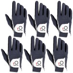 FINGER TEN Golf Gloves Men Right Left Handed Golfer Mens Glove RainGrip Hot Wet Weather Value 6 Pack, All Weather in Grey Medium (Grey, Medium, Right)