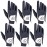 FINGER TEN Golf Gloves Men Right Left Handed Golfer Mens Glove RainGrip Hot Wet Weather Value 6 Pack, All Weather in Grey Medium (Grey, Medium, Right)