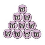 PINMEI Lot of 10 Golf Ball Marker Dia 24.4MM, Special Unique, Soft Enamel Technique (Butterfly Ball Marker)