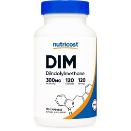 Nutricost DIM (Diindolylmethane) 300mg, 120 Capsules with BioPerine (2 Bottles)