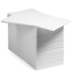 200 BloominGoods Disposable Bathroom Napkins | Single-Use Linen-Feel Guest Towels | Cloth-Like Hand Tissue Paper, White, 12 x 17, Made In USA