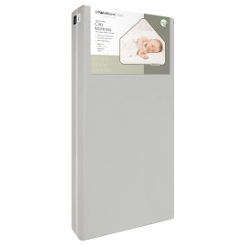 Milliard Memory Foam Crib Mattress, New Edition, Flip Technology, Firm Side for Baby and Soft Side for Toddler - 100% Cotton Cover, Made in The USA, 5.5x52x27.5 in.