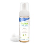 EYEECO Gentle Tea Tree Oil Foaming Facial Cleanser - 1.6oz - Non-Irritating Eyelid Cleanser & Face Wash with Tea Tree, Chamomile & Shea Butter