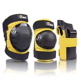 JBM Adult & Kids Knee Pads Elbow Pads and Wrist Guards for Inline Skating, Roller Skating, Skateboarding, Scootering