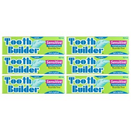 Squigle Tooth Builder SLS Free Toothpaste (Stops Tooth Sensitivity) Prevents Canker Sores, Cavities, Perioral Dermatitis, Bad Breath, Chapped Lips, 4 oz (24 Ounce (Pack of 6), Unflavored)