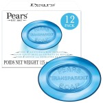 Pears Glycerin Soap, Transparent Blue with Mint Extract, 12-Pack - Pure & Gentle Cleanser for Cool, Refreshed Skin, 4.4 Oz Ea