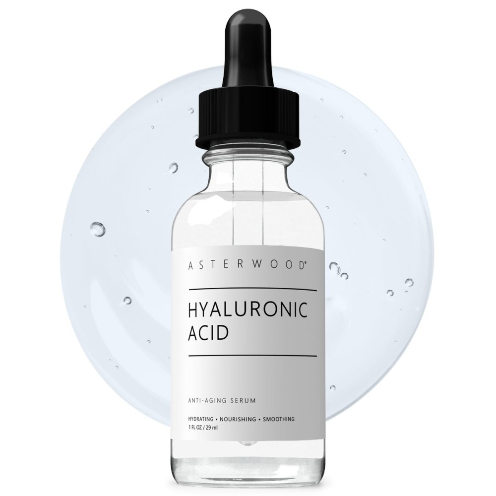 Asterwood Hyaluronic Acid Serum for Face - Plumping, Anti-Aging, Hydrating - Fragrance-Free - 1 Fl Oz