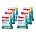 Blistex Medicated Lip Balm Protectant Sunscreen SPF 15 Mint .15 Ounce (Value Pack of 6)