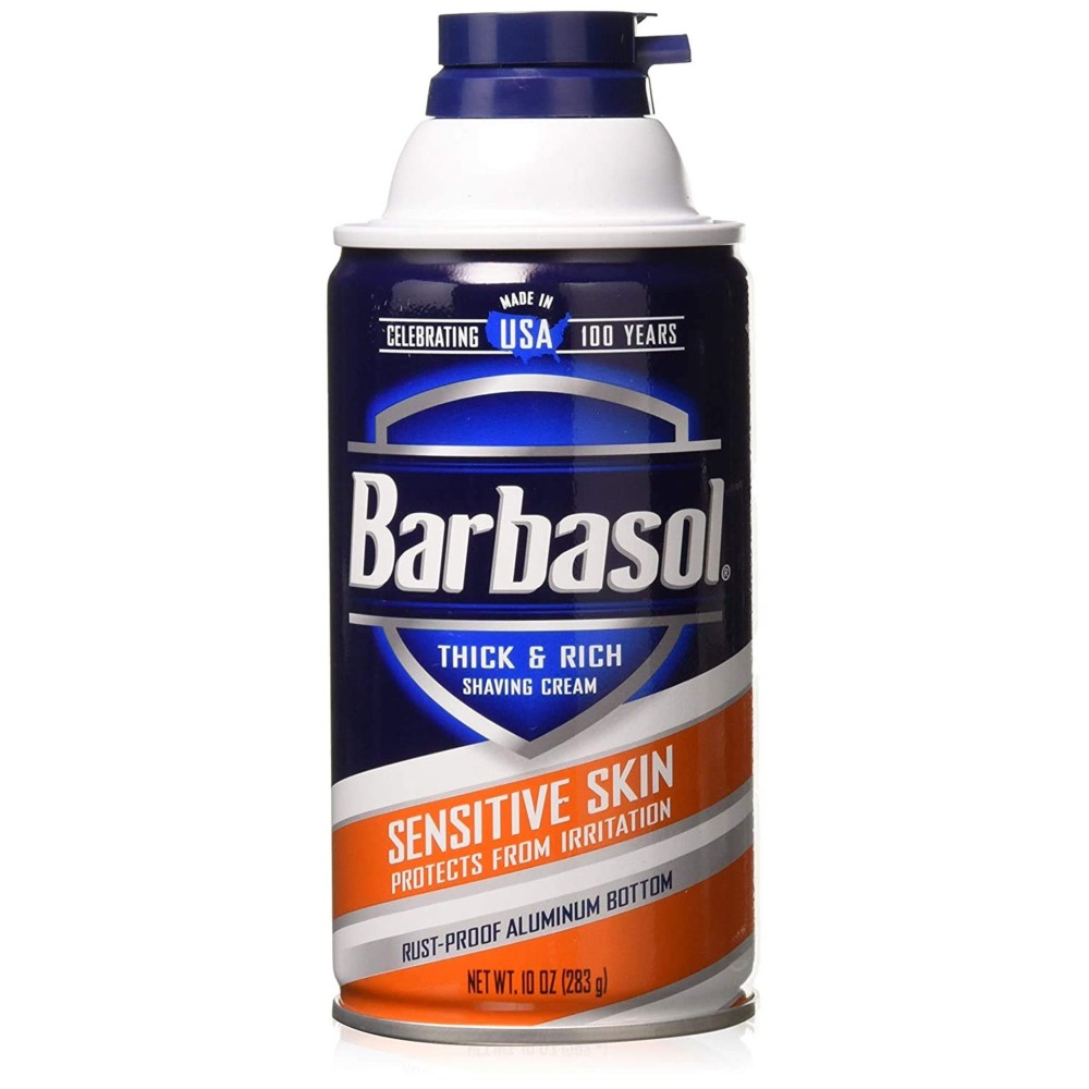 Barbasol Thick & Rich Shaving Cream, Sensitive Skin 10 oz (Pack of 11)