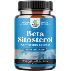 Plant Sterols Complex with Beta Sitosterol - 500mg Beta-Sitosterol Sterols and Stanols Supplement for Heart Health and Prostate Support - Heart and Prostate Health Supplement for Men - 30 Tablets