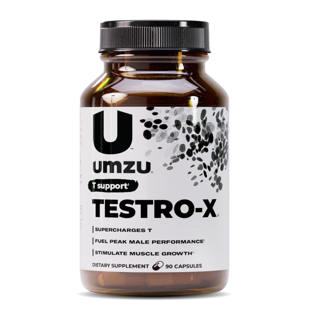 UMZU Testro-X Supplement for Men - 90 Capsules for 30 Day Supply - Supports Energy, Focus, Strength & Muscle Recovery - with Ashwagandha & Zinc - Natural Mens Wellness Support Formula