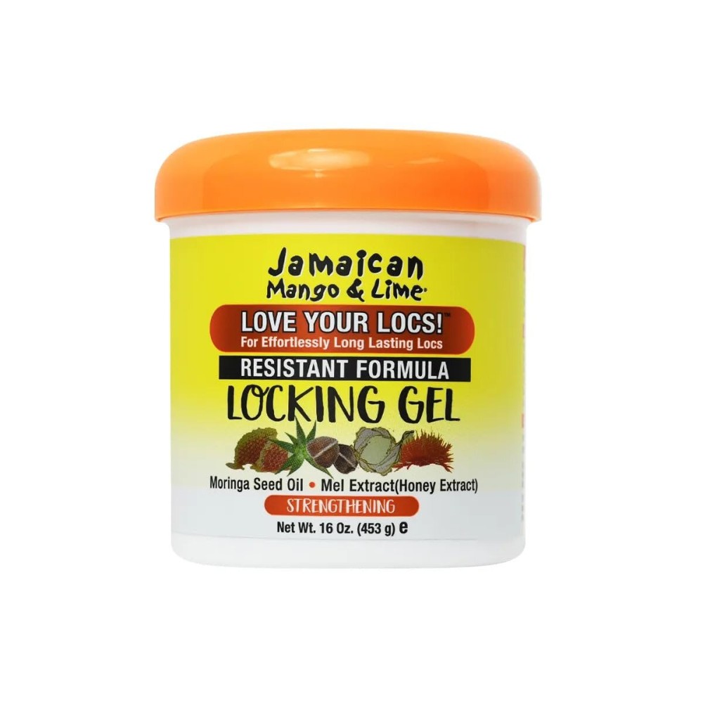 Jamaican Mango & Lime Love Your Locs Resistant Formula Locking Gel - Extra Hold, Non-Flaking Gel for Locs, Braids & Twists Long-Lasting, Moisture-Resistant Hold with Shine 16 oz