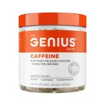 Genius Caffeine - Sustained-Release Microencapsulated Caffeine Pills for Smooth, Long-Lasting Energy & Focus - No Jitters or Crash - 100mg per Capsule - 100 Servings - Natural Performance Booster