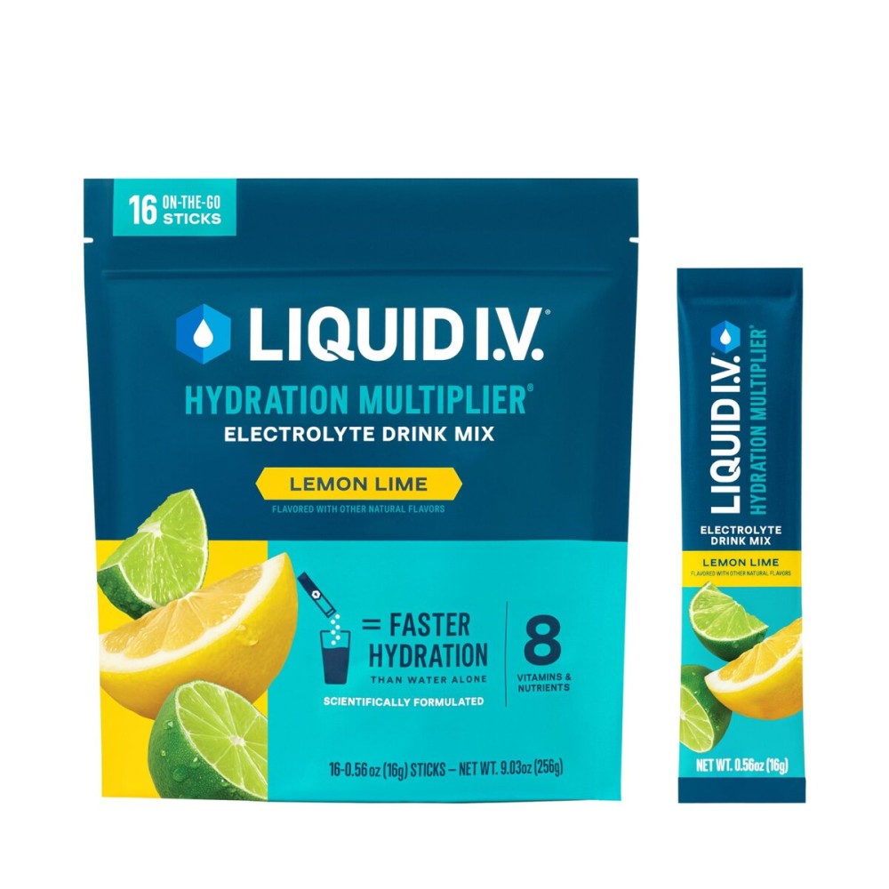 Liquid I.V. Hydration Multiplier - Lemon Lime | Electrolyte Powder Drink Mix | 1 Pack (16 Servings)