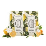 Panier des Sens - Lemon Blossom Shea Butter Bar Soap 2x 7oz/200g - Leaves Skin Moisturized and Fresh - 99% Natural & Enriched with Nourishing Shea Butter - Gentle Cleansing, Lovely Scent, Long Lasting