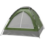 2-Person Camping Tent - Shelter with Rain Fly and Carrying Bag - Lightweight Outdoor Tent for Backpacking, Hiking, and Beach by Wakeman (Green)