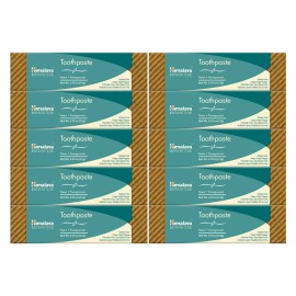 Himalaya Botanique Neem & Pomegranate Travel Toothpaste, Mint Flavor - Travel Size Fluoride Free Toothpaste Fights Plaque & for Fresh Breath - Vegan, Gluten Free, No SLS, 0.74 oz (Pack of 10)