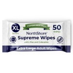 NorthShore Supreme Heavy-Duty Quilted Wipes, X-Large, 9 x 13 in., Pack of 50
