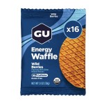 GU Energy Stroopwafel Wild Berry Sports Nutrition Waffle, Caffeine-Free, Gluten-Free, and Kosher dairy On-the-Go Energy for Any Workout, 16 Count