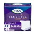 TENA Sensitive Care Overnight Incontinence Underwear for Women, Bladder Control and Postpartum, XXL, 48 Count (Waist size 47in-66in)