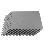 We Sell Mats 1/2 Inch Thickness Multipurpose EVA Foam Floor Tiles, Interlocking Floor Mat for Indoor Gym and Home Use, 24 in x 24 in, Light Gray, 24 Square Feet (6 Tiles)