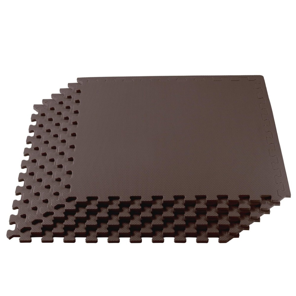 We Sell Mats 1/2 Inch Thickness Multipurpose EVA Foam Floor Tiles, Interlocking Floor Mat for Indoor Gym and Home Use, 24 in x 24 in, Brown, 16 Square Feet (4 Tiles)