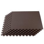 We Sell Mats 1/2 Inch Thickness Multipurpose EVA Foam Floor Tiles, Interlocking Floor Mat for Indoor Gym and Home Use, 24 in x 24 in, Brown, 16 Square Feet (4 Tiles)