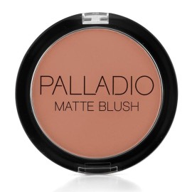 Palladio Matte Blush, Brushes onto Cheeks Smoothly, Soft Matte Look and Even Finish, Flawless Velvety Coverage, Effortless Blending Makeup, Flatters the Face, Convenient Compact, Chic