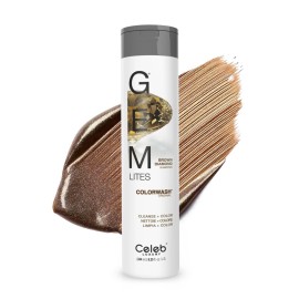 Celeb Luxury Gem Lites Colorwash, Professional Semi-Permanent Hair Color Depositing Shampoo, Brown Diamond